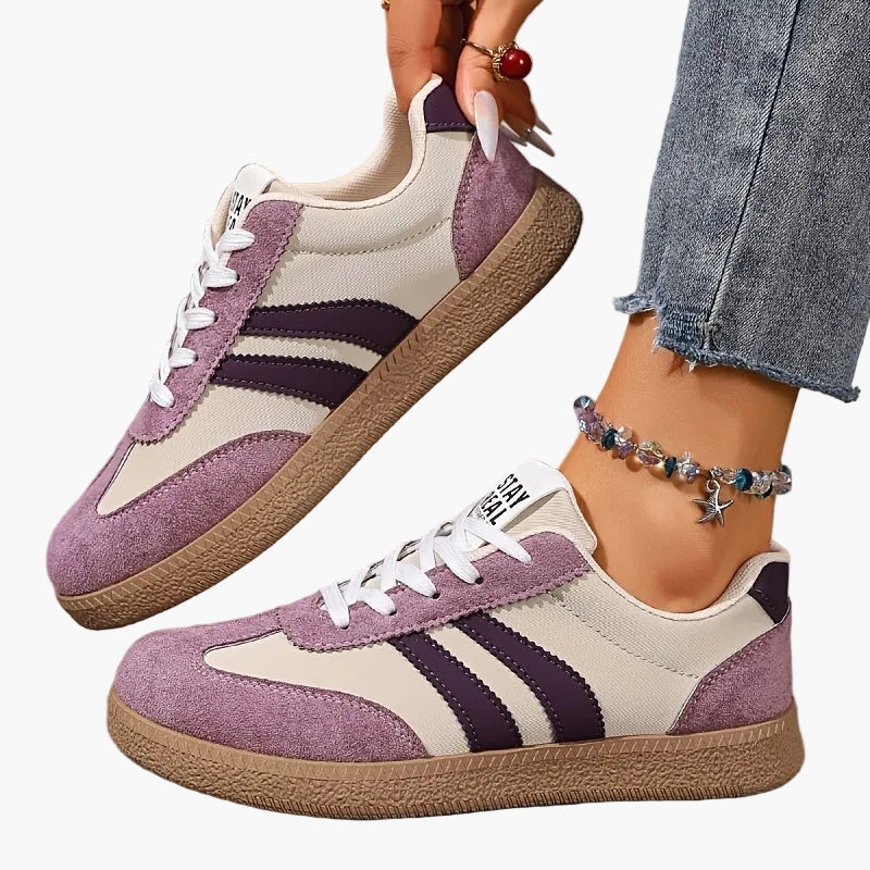 Dam Sneakers Retro Stil Vardagsträningsskor Avslappnad Komfort