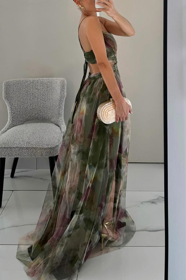 Damklänning Maxiklänning Fest Elegant Blommig Sommarstil