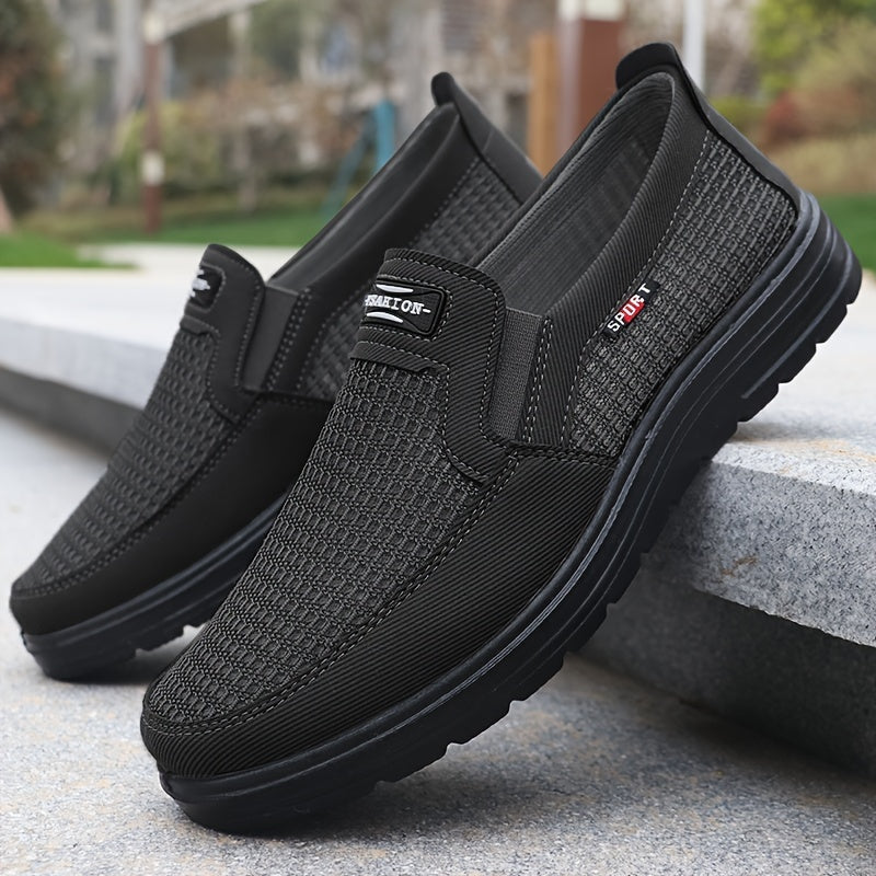 Herrar Slip-on Andningsbara Vardagsloafers – Stilrena Skor för Fritid och Promenader