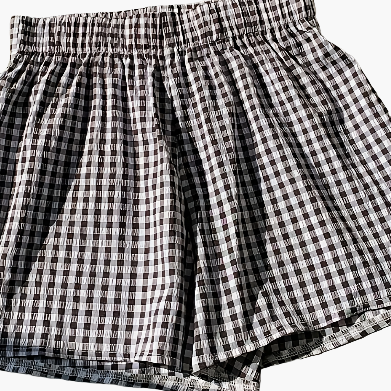 Damshorts med hög midja, randigt mönster, elegant sommarstil