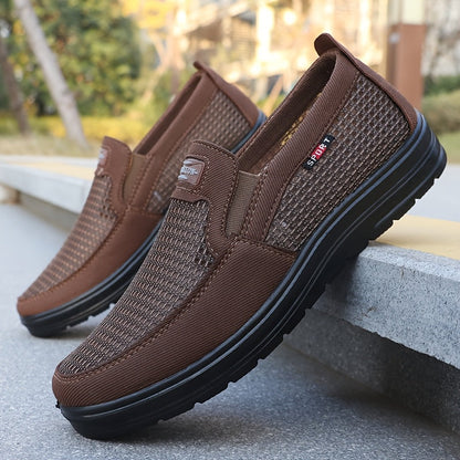Herrar Slip-on Andningsbara Vardagsloafers – Stilrena Skor för Fritid och Promenader