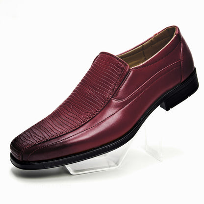 Herr Business Slip-On Skor med Fyrkantig Tå för Utomhus och Vardag
