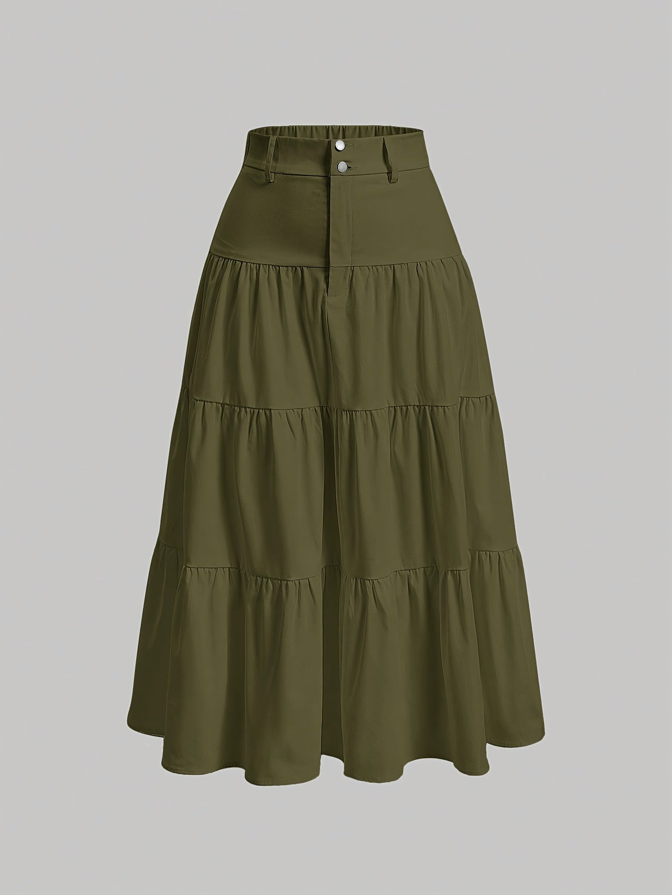 Dam Kjol A-linje Elegant Hög Midja Vår/Sommar