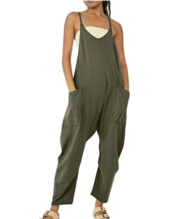 Anna – Jumpsuit med dragkedjefickor