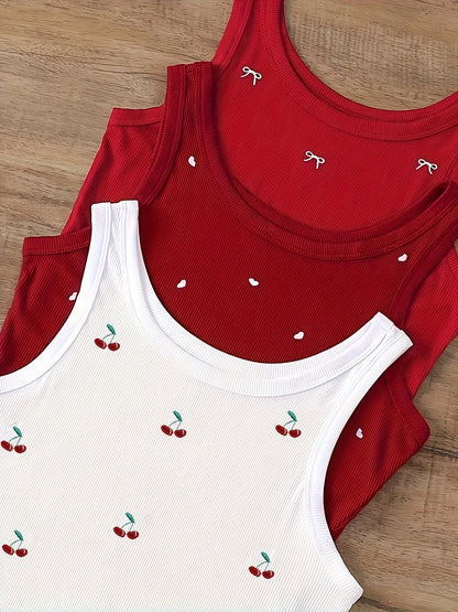 Damers trendiga somriga kort topp med broderi och hög midjejeansshorts – perfekt för vardag och fritid