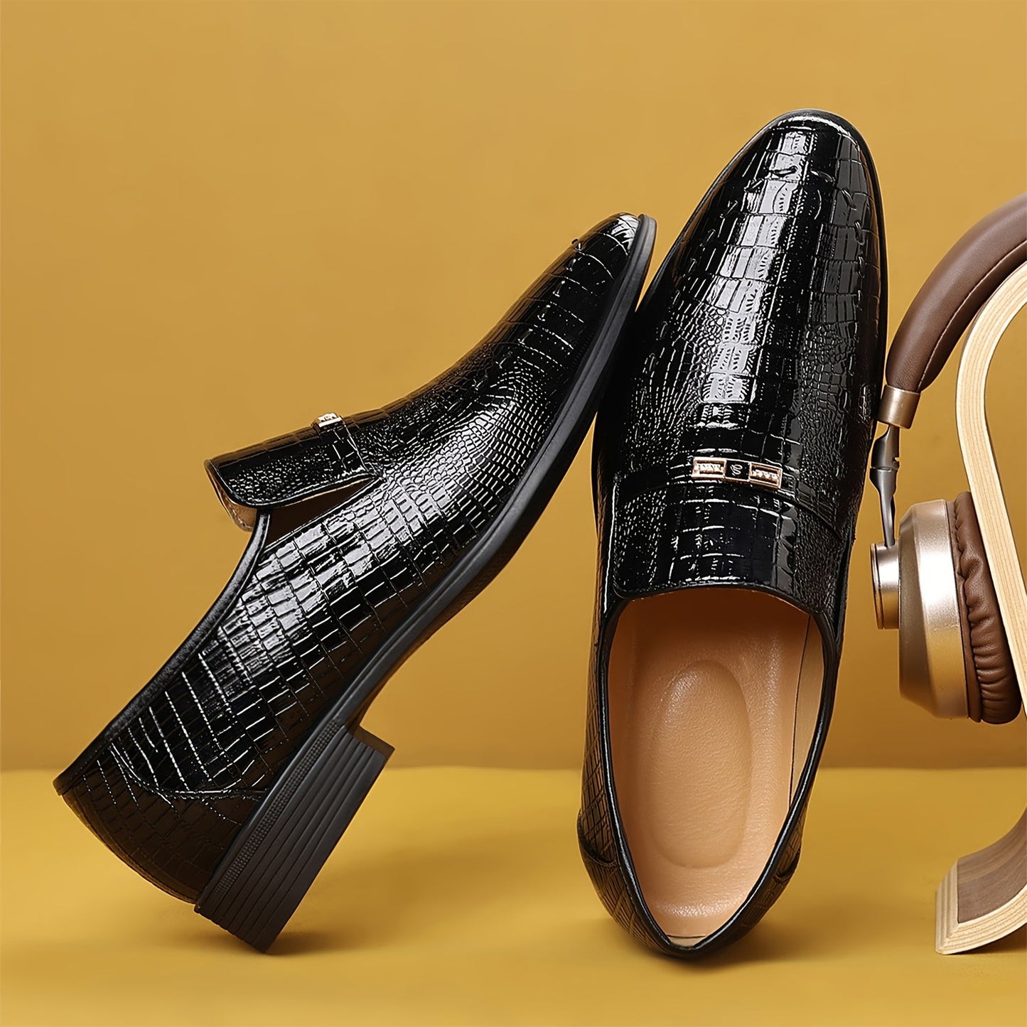 Herr Elegant Loafer Skor – Formell och Vardagsstil, Slip-on med Modern Design