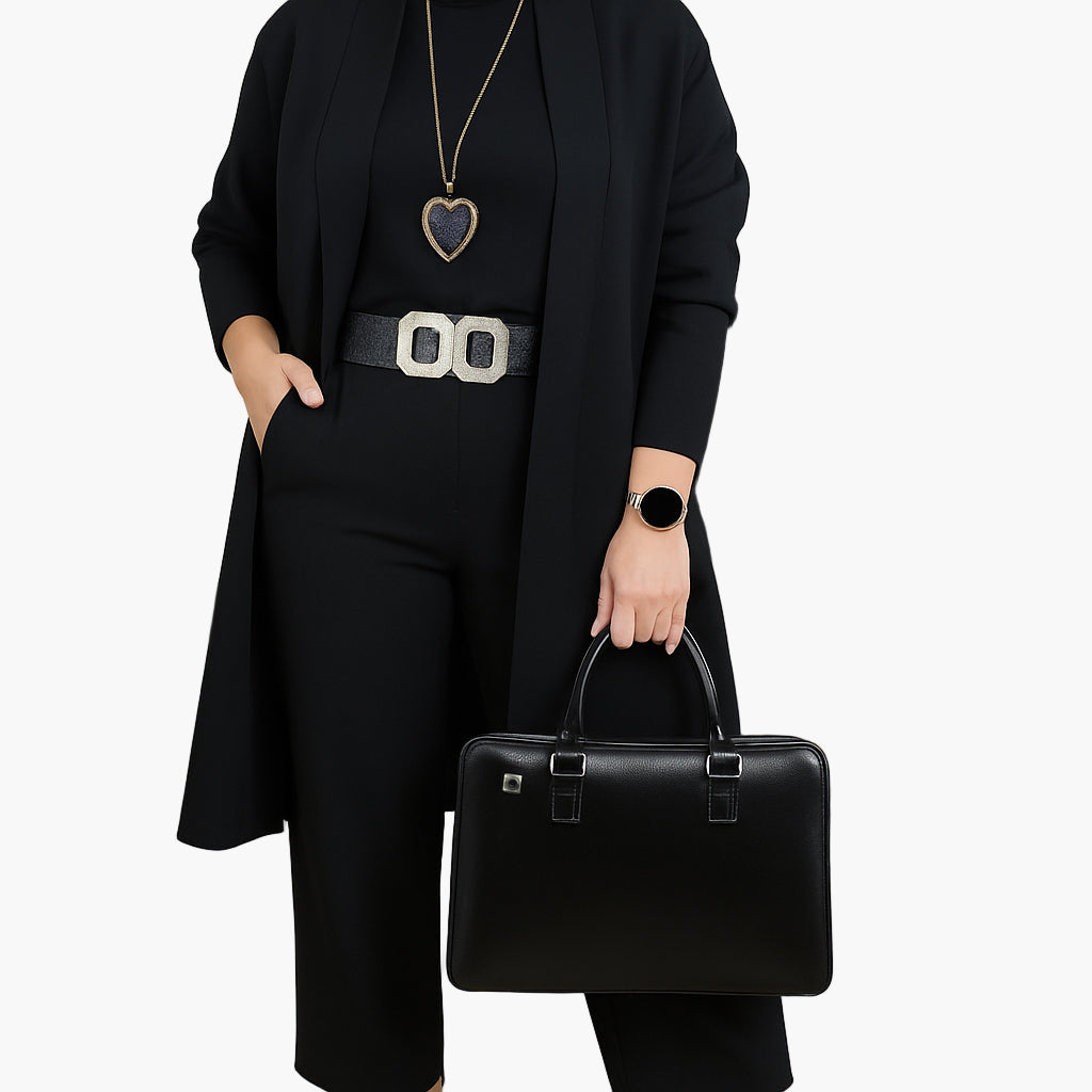 Damers elegant 3-delad set – Stilren och bekväm outfit för vardag och arbete