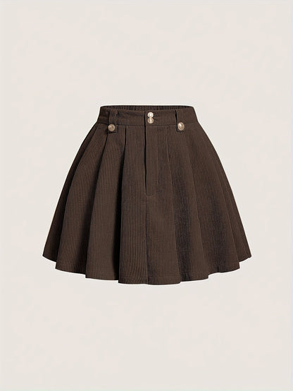 Dam Kjol Plisserad A-linje Elegant Vardagsstil