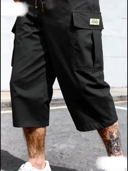 Herr Bermudashorts i cargo-stil för vardagsbruk och streetwear