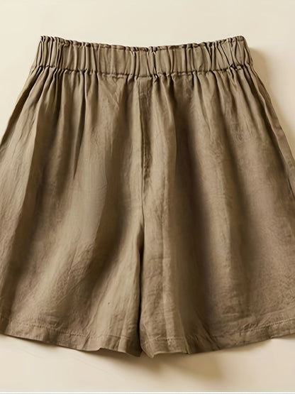 Dam Bermuda Shorts med Hög Midja och Avslappnad Passform – Perfekt för Sommarens Vardag
