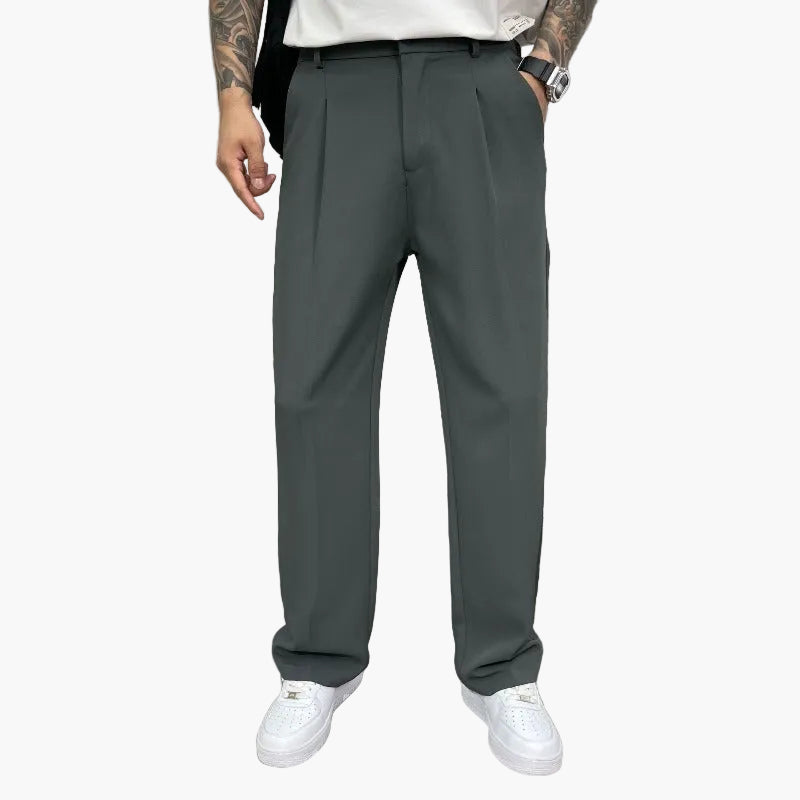 Herrbyxa Wide-Leg – Modern, Elegant och Bekväm Byxa för Vardag och Fest