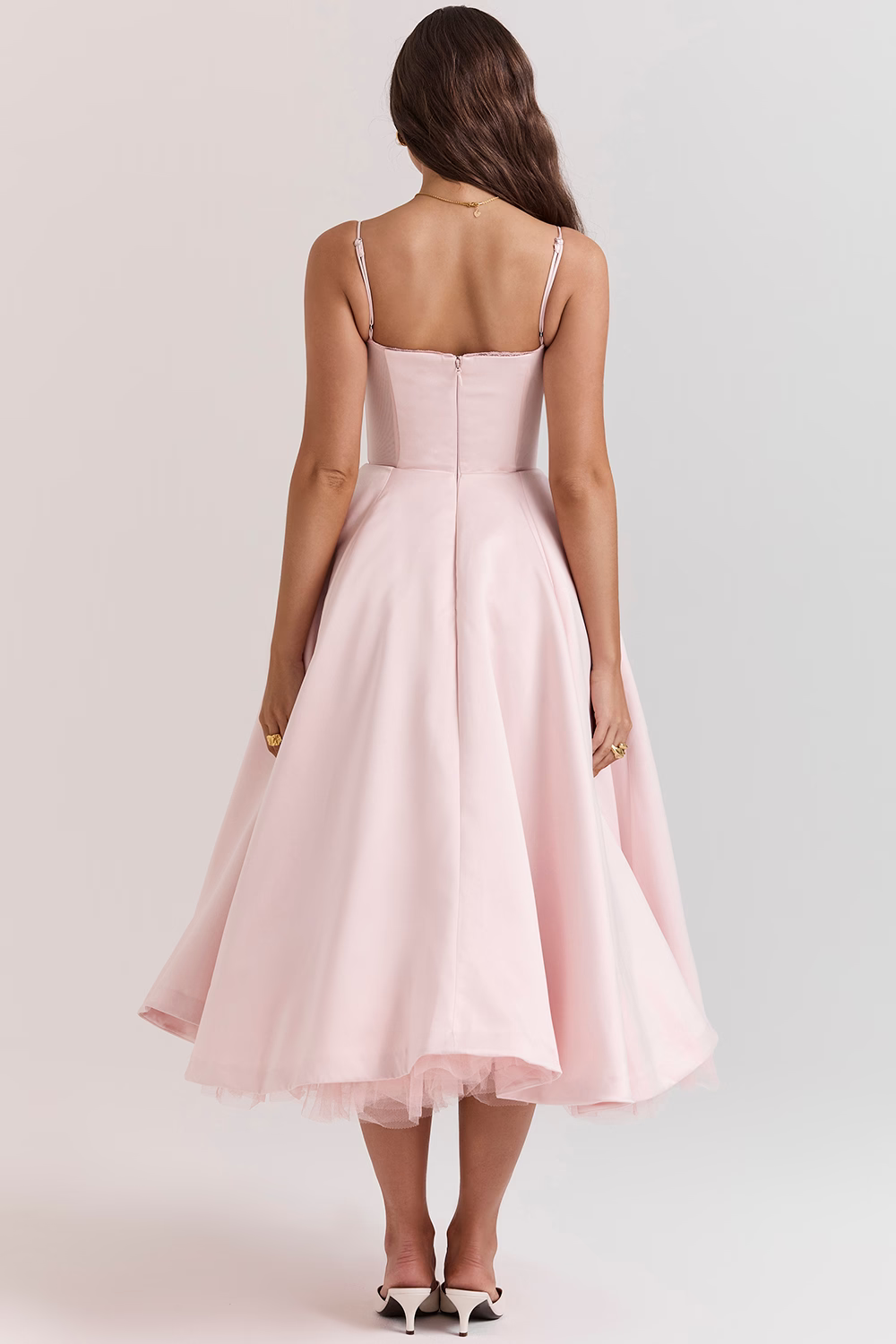 Damklänning Festklänning Elegant Vintage Stil Balklänning med Markerad Midja och Vid Kjol