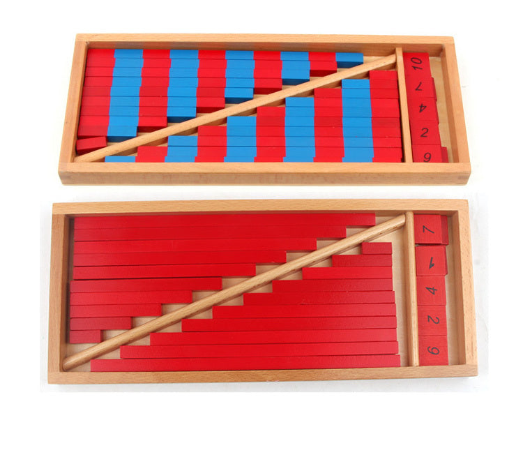 Montessori Matematikstavar för Förskolebarn – Träleksak för Tidig Inlärning