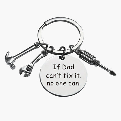 Nyckelring för Pappa – Verktygsdesign med Text "If Daddy can't fix it, no one can" – Perfekt Fars Dag-present