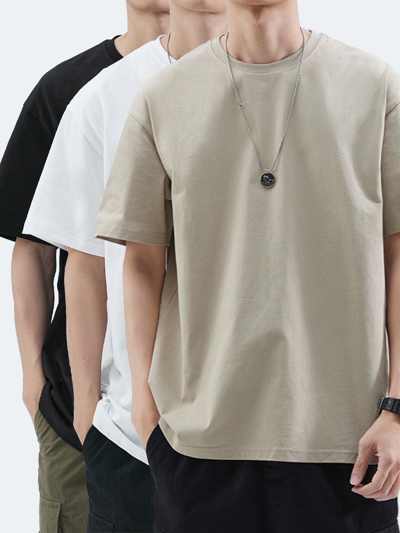 Herr T-shirt i avslappnad stil – Perfekt för vardag och fritid