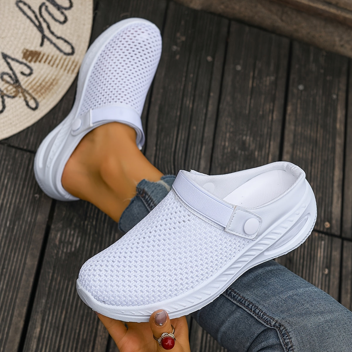 Dam Tofflor Sportiga Slip-on Skor för Vardag och Fritid