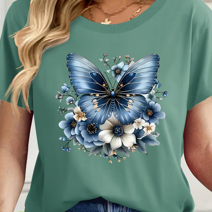 Dam T-shirt Kortärmad Avslappnad Vardagsstil