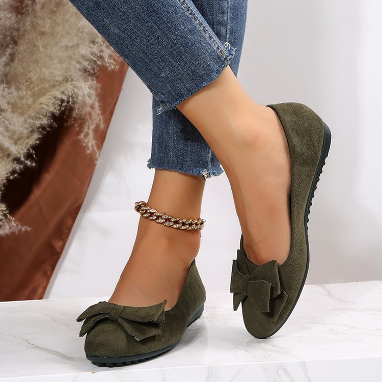Sara – Bekväma Ballerinaskor med Slips