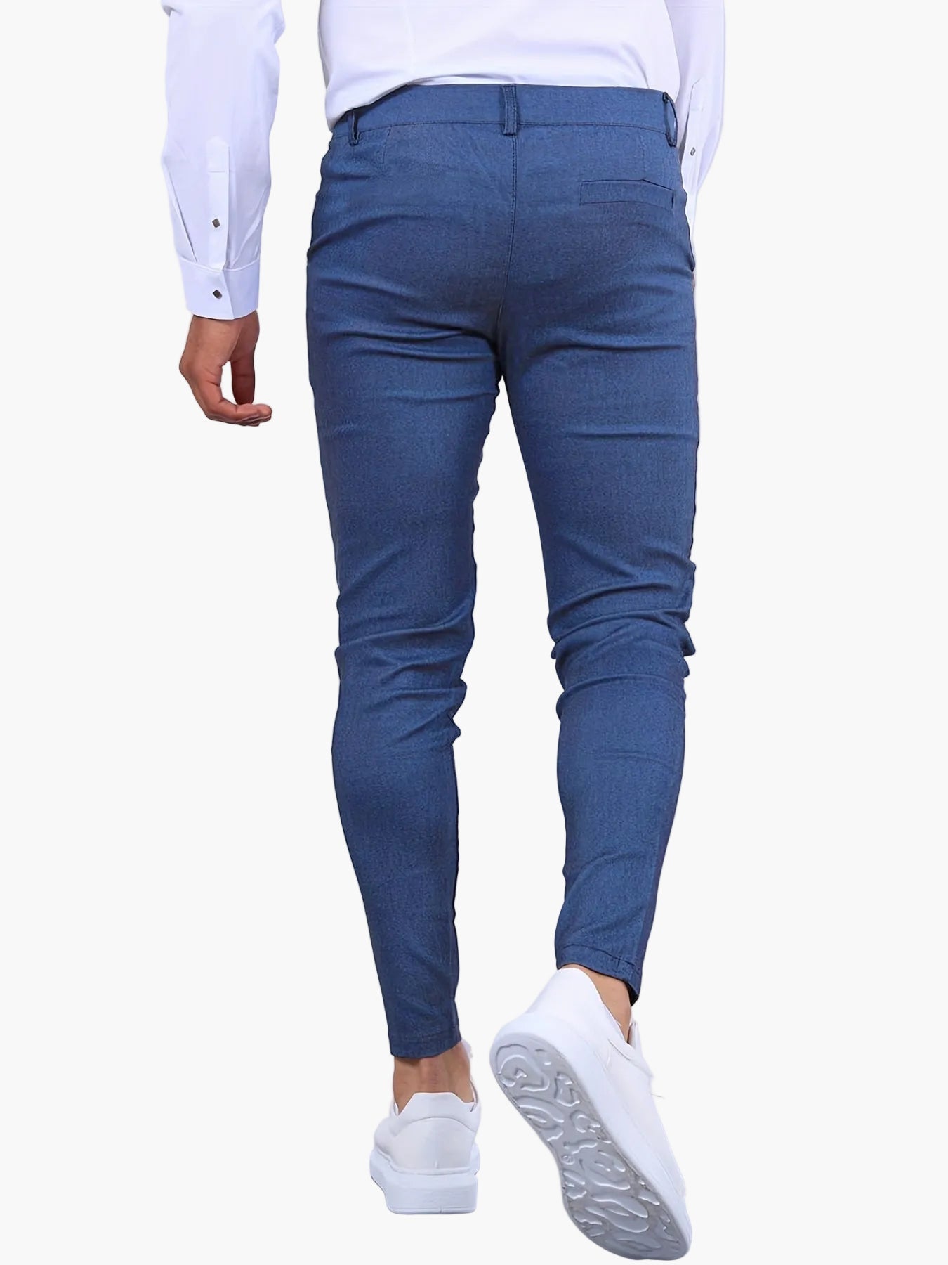 Herr Slim Fit Kostymbyxor för Affär och Kontor, Modern Stil