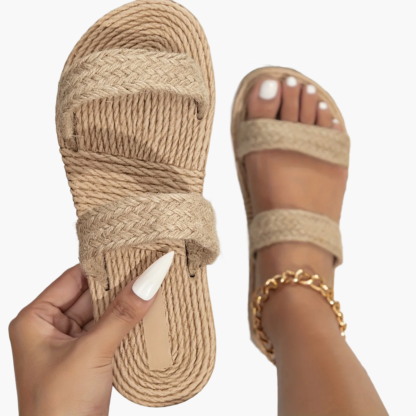 Dam Tofflor Slip-in Minimalist Strandstil Sommar Sandaler