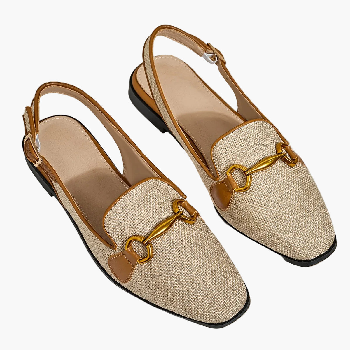 Damloafers med bakrem och spänne – Eleganta vardagsskor för sommar och fritid