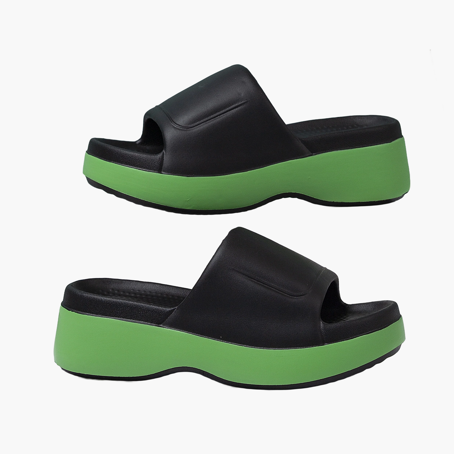 Damsandaler med platåsula och öppen tå – Trendiga slip-in tofflor för sommar och vardag