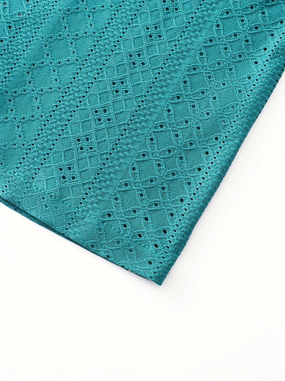 Herr Skjorta Kortärmad Modern Skjortjacka Med Broderat Mönster För Sommar och Semester
