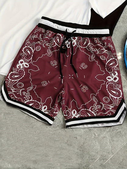 Herr Basketballshorts Streetwear Paisleymönster Sport och Fritid
