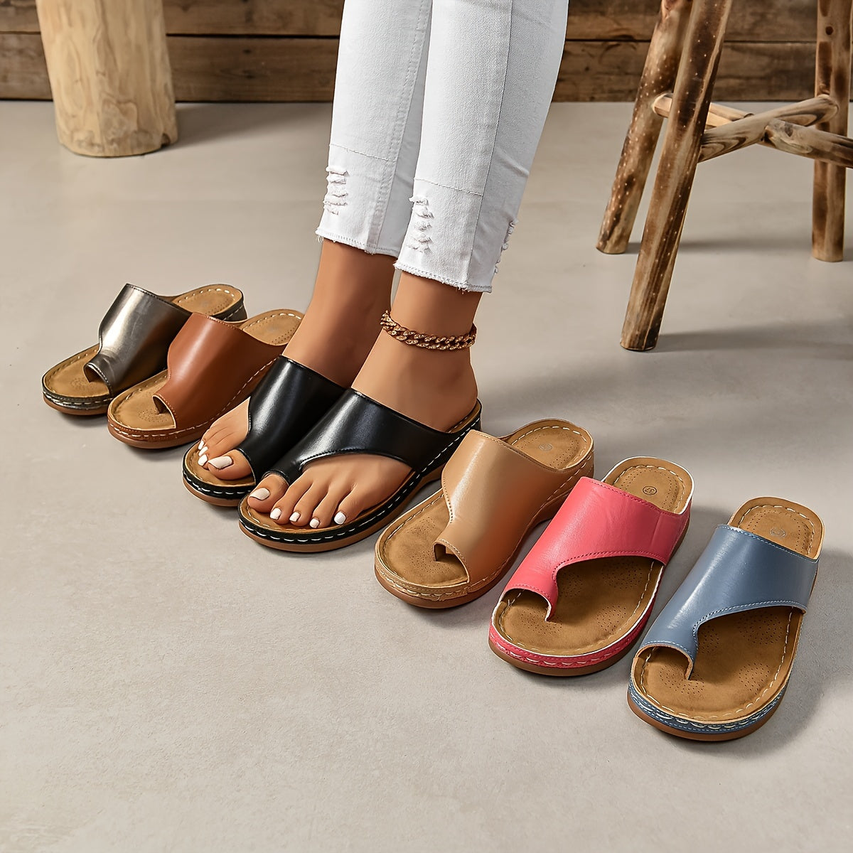 Damsandaler med kilklack för vardag och semester – modern slip-in design, ergonomisk komfort