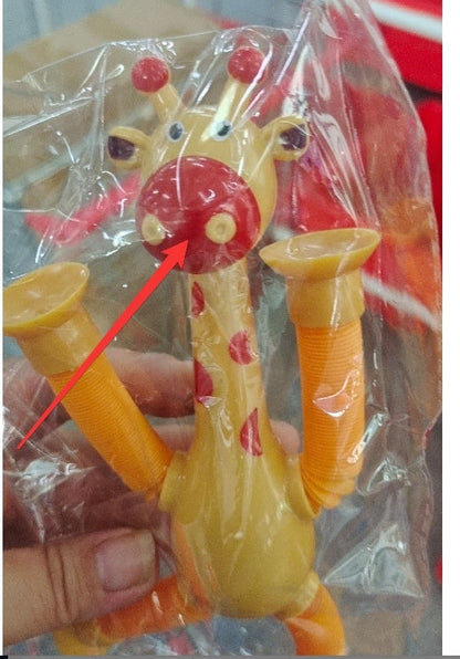 Barnleksak Giraff, Sugekopp & Teleskopisk Rör, Fidget Deformation, Pedagogisk Stressleksak