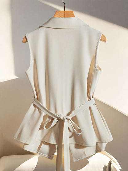 Dam Väst Kavaj Elegant Skräddarsydd Chic Kontorsstil