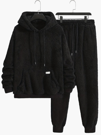Herrarnas mysiga tvådelade lounge-set med huva – avslappnad höst/vinter-outfit