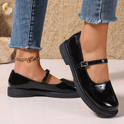 Dam Mary Jane Skor – Klassiska Preppy Loafers för Vardag och Fest