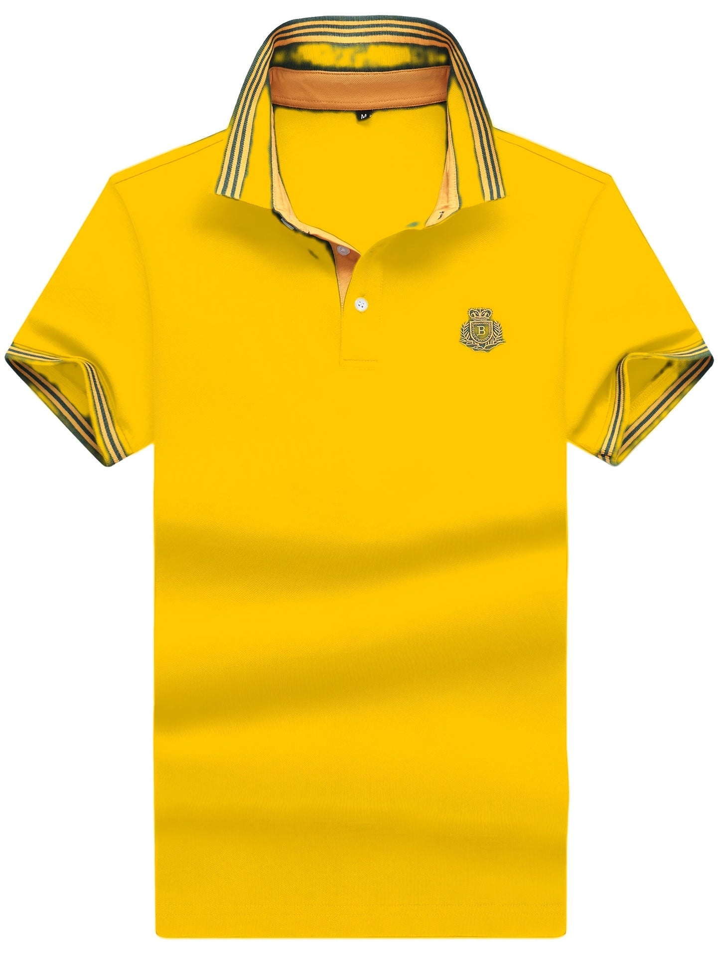 Herr Pikétröja med Sportig Klassikerstil och Broderad Bröstlogotyp – Perfekt för Fritid och Golf