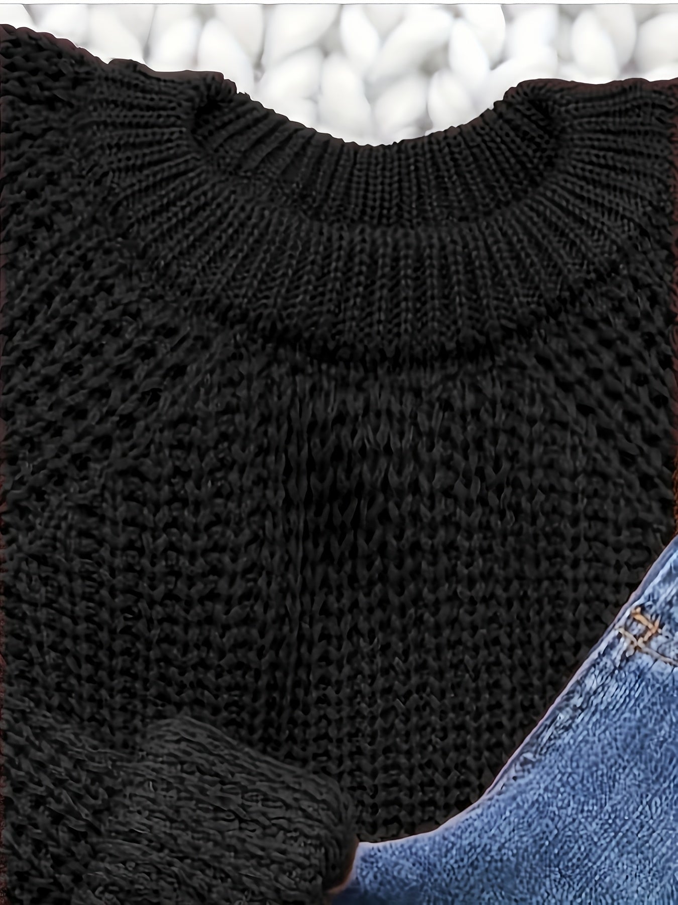 Damtröja stickad elegant långärmad höst/vinter loose fit