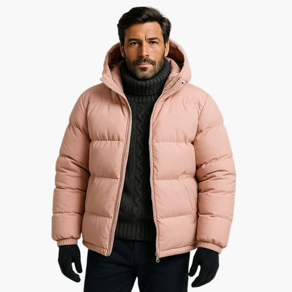 Herr Vinter Parkasjacka – Vadderad Puffer med Huva för Stad och Outdoor