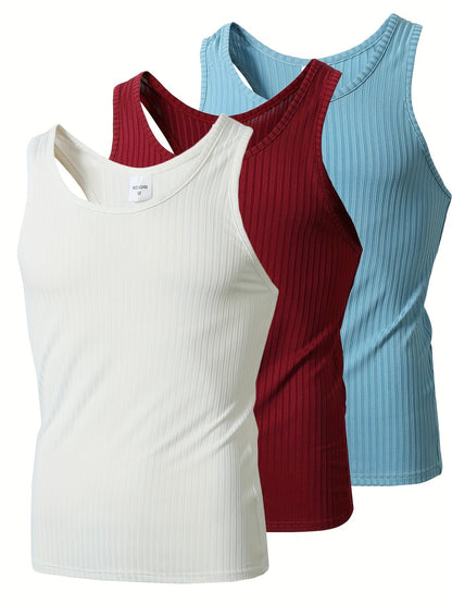 Herrlinnen 3-pack – Ribbad Sportig Stil för Träning & Vardag