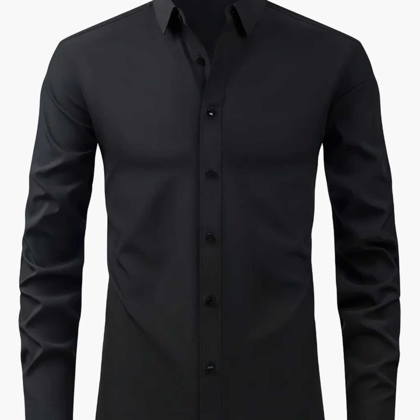 Herrskjorta Elegant Slim Fit Långärmad för Vardagsbruk och Fest
