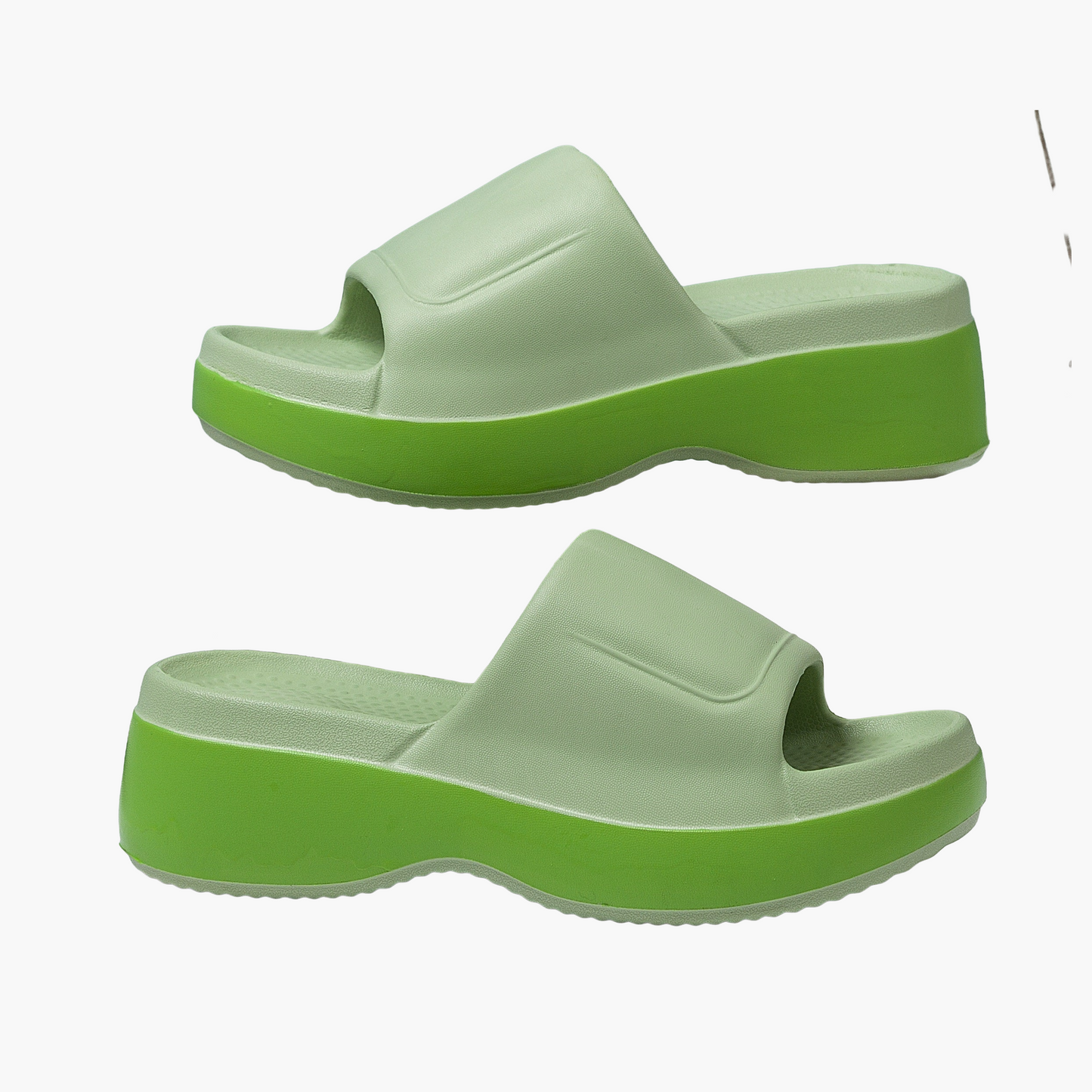 Damsandaler med platåsula och öppen tå – Trendiga slip-in tofflor för sommar och vardag