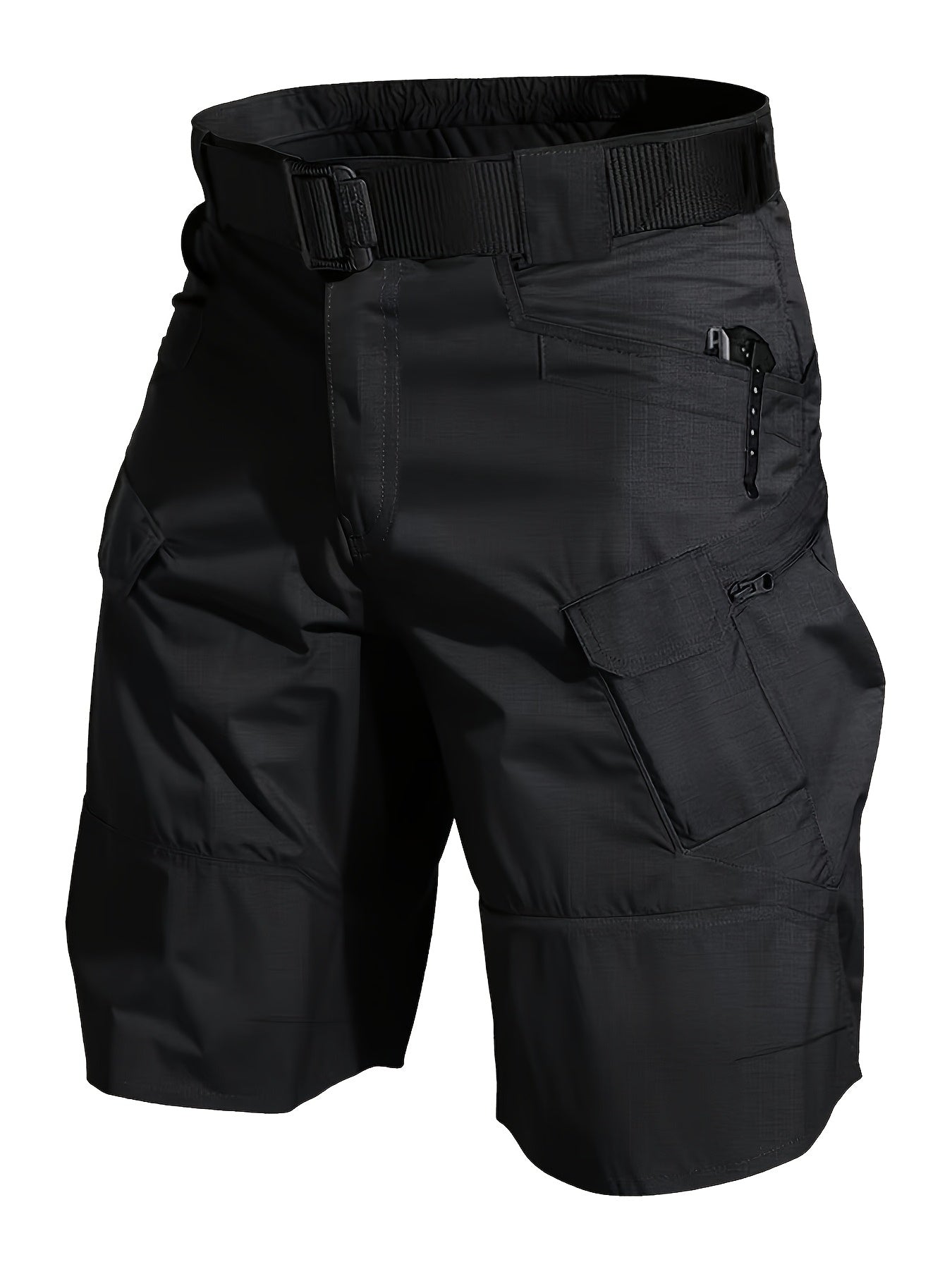 Herrar Taktiska Shorts med Flera Fickor och Bälte – Perfekta för Vandring & Utomhusaktiviteter