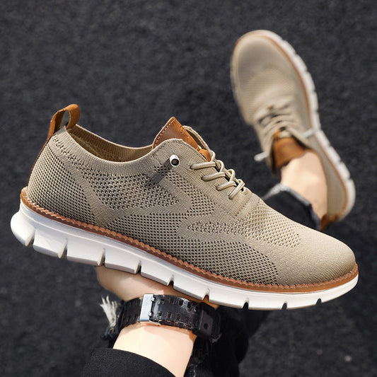 Herr Sneakers Stickad Lättviktsko för Vardag och Fritid