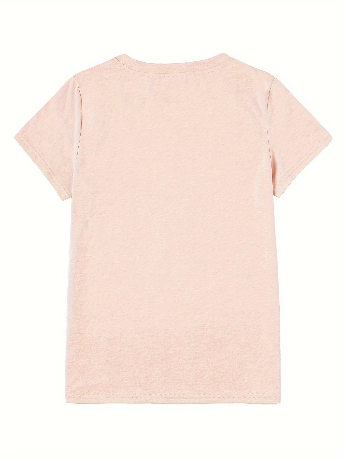 Dam T-shirt med hjärtmotiv – Trendig och avslappnad topp för vardagsbruk