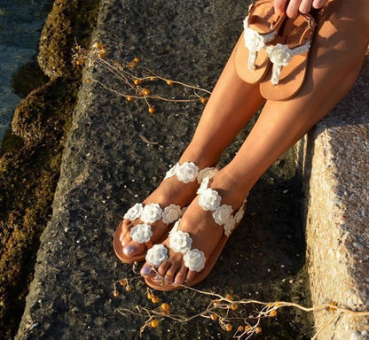 Amy – Blommiga Sandaler för Dam i Stora Storlekar