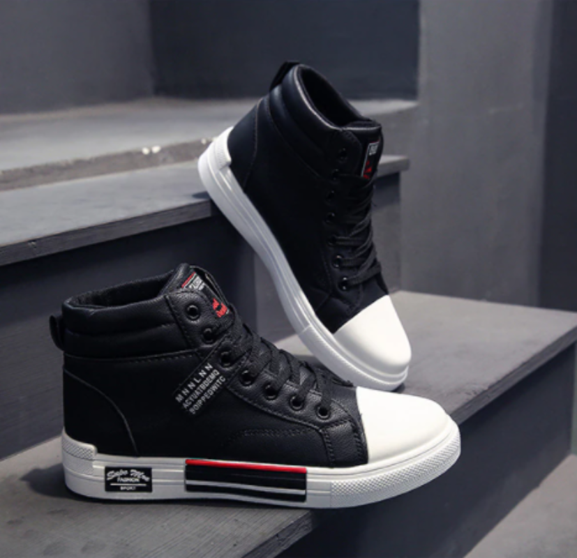 Herr Sneakers Höga Streetwear Sneakers för Höst och Vinter