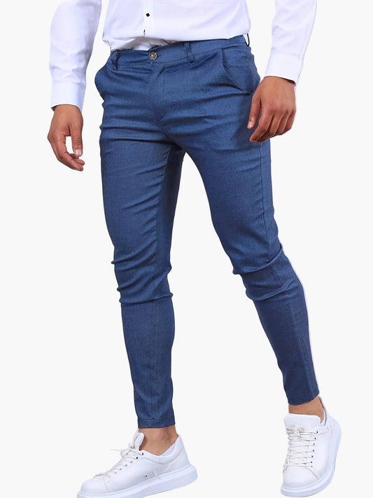 Herr Slim Fit Kostymbyxor för Affär och Kontor, Modern Stil