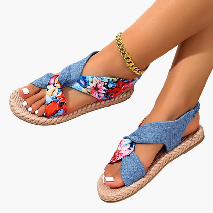Damsandaler Mode Slip-on Sommar Sandaler med Knytdetalj