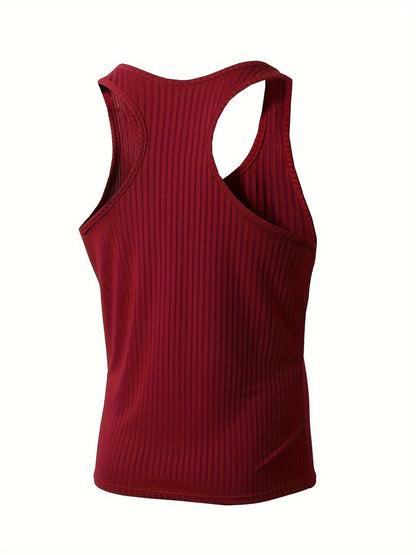 Herrlinne 3-pack Ribbad Sportig Tanktopp för Träning och Vardag