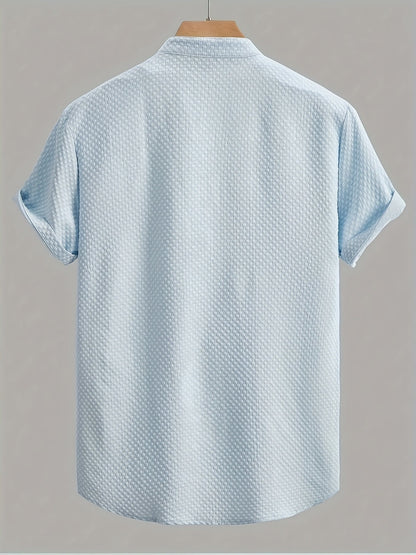Herr Skjorta Kortärmad Casual Med T-shirt Layered Look, Perfekt För Sommar