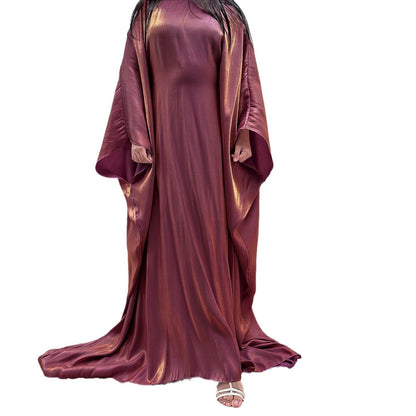 Dam Kaftan Festklänning Elegant Långärmad Lös Passform