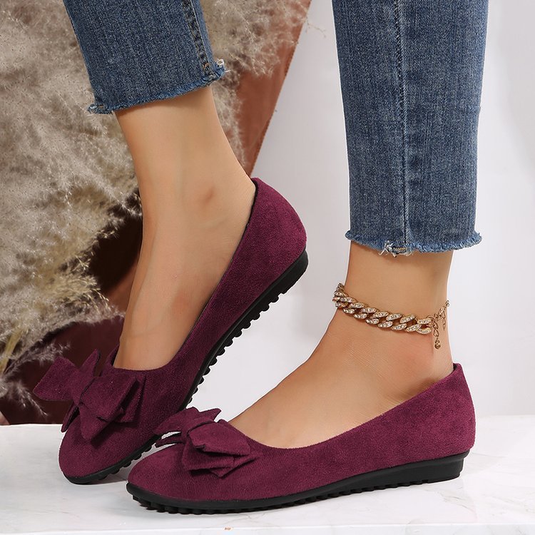 Sara – Bekväma Ballerinaskor med Slips